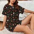 thumbnail image 4 of Honeii Wild West Cowboy for Women's Summer Pajama Set featuring Soft Short Sleeve Shirt & Matching Bottoms with Convenient Pockets for Relaxed Home Wear-Small, 4 of 6