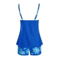 thumbnail image 6 of zaveiop Two Piece Tankini Bathing Suits T-Back Blouson Swim Tops with Boy Shorts Women Swimsuits Sporty Swimwear (Blue02, XL), 6 of 8