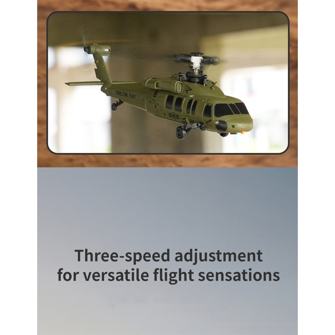 RC Helicopter, UH-60 2.4G 5CH Flybarless Brushless Scale RC Aircraft with Altitude Hold, Optical Flow Positioning & One-Key Inverted Flight for Indoor and Outdoor Play, Gift for Adult (RTF)