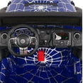 thumbnail image 5 of Trail Explorer 24V Kids Ride On Truck With Parental Control Remote, LED Foam Wheels, MP3 + Wireless Music Streaming, Vegan Leather Seats (Spider Blue), 5 of 11