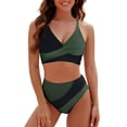 thumbnail image 1 of Conjunto de bikini Blooming Jelly de cintura alta Color Block 2025, 1 of 6