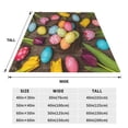 thumbnail image 3 of Salouo Easter eggs Print Bed Blankets, Flannel Blanket Comfortable Air Conditioning Blanket Lightweight Blanket for Sofa Bed Travel & Couch-80"x60", 3 of 7
