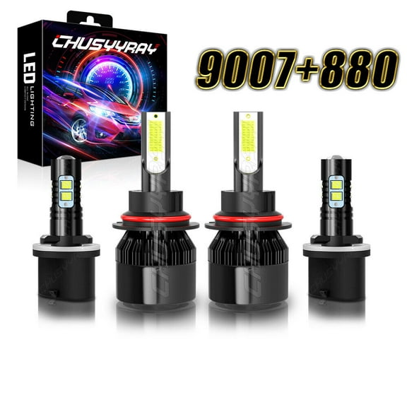 4PCS 9007 LED Headlight   880 Fog Light Bulb For Chevrolet Cavalier 2003-2005