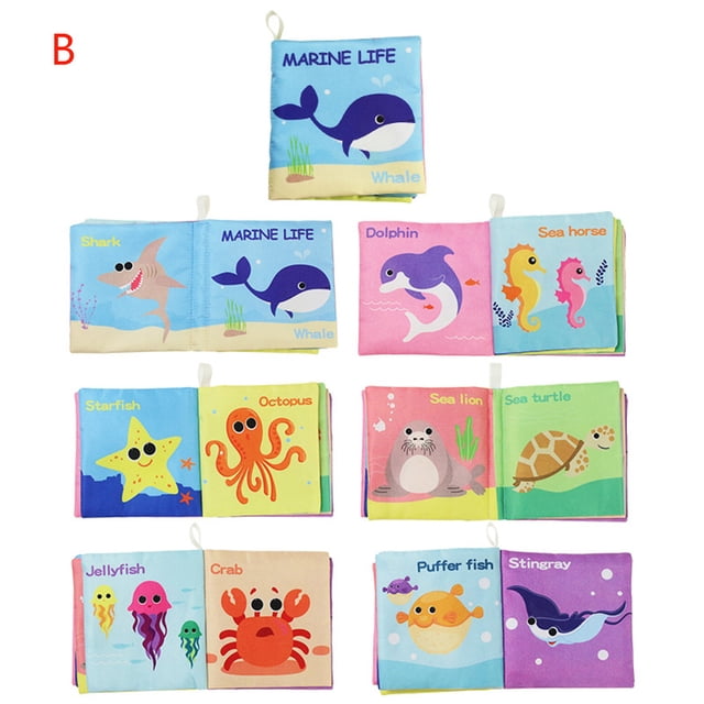Meitianfacai Kid Cloth Book Infant Baby Intelligence Development Toy Cognize Books