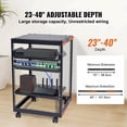 thumbnail image 2 of 15U Server Rack, Open Frame Rack - Adjustable Depth 23-40", Wall Mount/Free Standing, 4 Post Rack with Casters for Network, AV Equipment, Router, Modems, 2 of 7