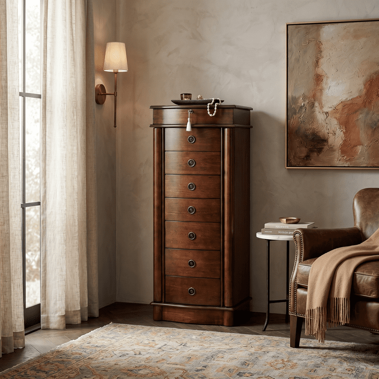 Hives and Honey Nora Traditional Jewelry Armoire with Locking