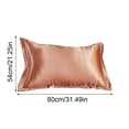 thumbnail image 3 of Bovemsi Clearance Solid Color Faux Silk Pillowcase Silk No Zipper Envelope Pillow Pillow Cover, 3 of 4