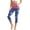 American Flag Print, variant on Light Brown Leopard Print Women's Capri Leggings with Pockets for Women, High Waisted Stretchy 3/4 Yoga Pants with Tummy Control, Crpooed Tights for Workout Gym, XS