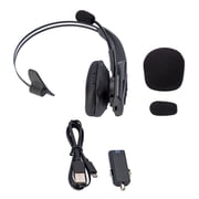 BlueParrott B350-XT Wireless Bluetooth Mono Headset with 96% Noise Cancellation Microphone & Lightweight Headband, Black
