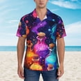 thumbnail image 2 of Rateoe Colorful Potion Bottles Magic Pattern Men’s Hawaiian Shirt – Short Sleeve Button-Down Tropical Beach Shirt, Lightweight & Breathable Casual Aloha Shirt with Pocket,3X-Large, 2 of 7