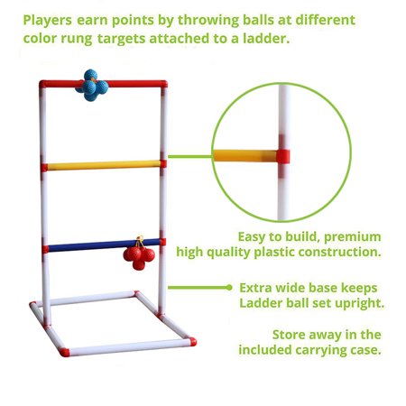 Ladder Ball Toss Game Set With 6 Balls Outdoor Backyard Lawn Toss Game For Party Gathering Walmart Canada