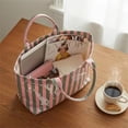thumbnail image 5 of Striped PVC Tote Bag for Women Waterproof Large Capacity Beach Tote with Handles Lightweight Summer Pool Bag for Travel and Daily Use, 5 of 6