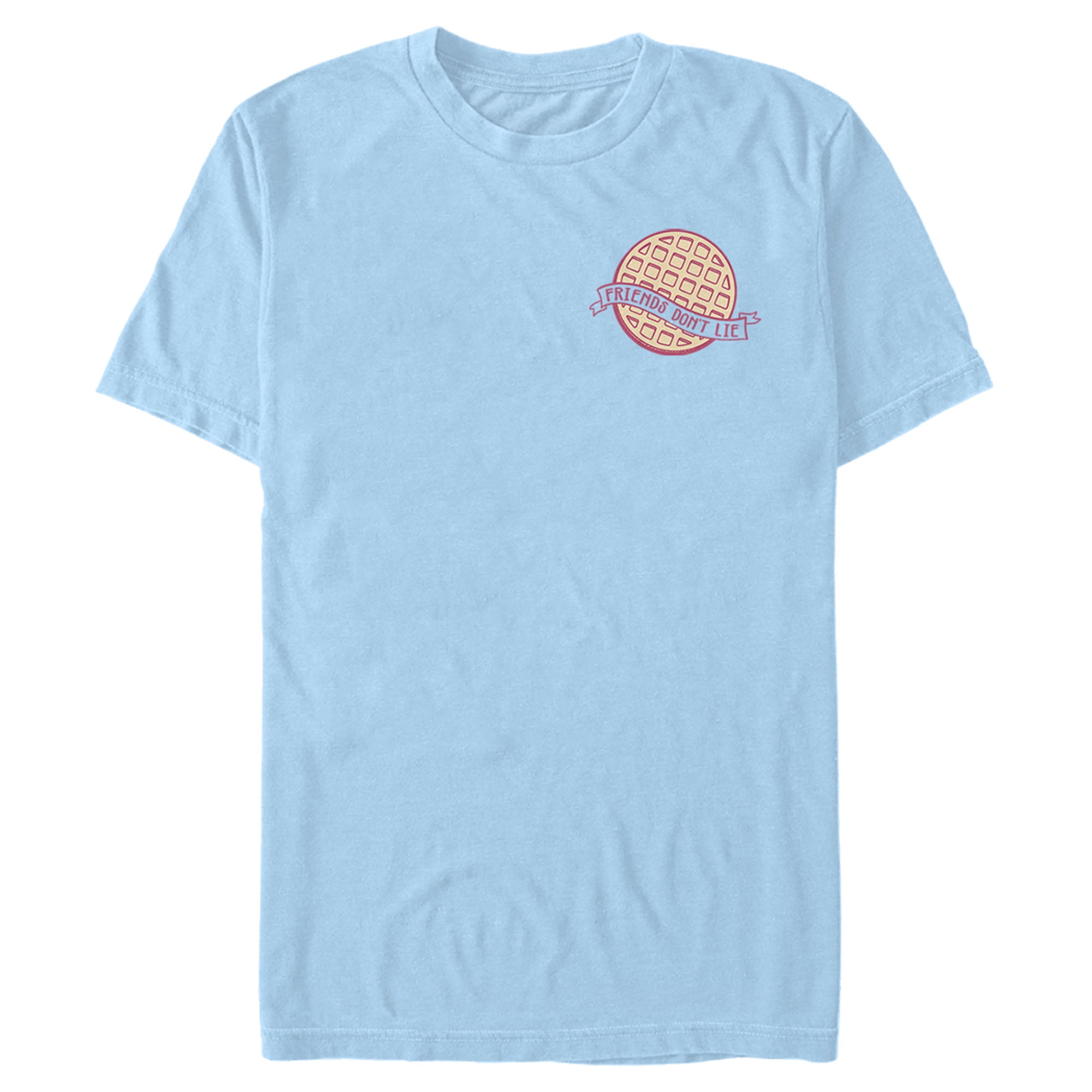 Lie Waffle Badge Graphic Tee Light Blue 