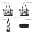 thumbnail image 6 of FORMRS Canvas Laptop Tote Bag for Women with 15.6" Computer Compartments Shoulder Handbag, Beige Christmas Forest, 6 of 7