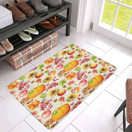 Pop Thanksgiving Fruits And Vegetables Pumpkin Front Door Mat