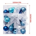 thumbnail image 2 of 30-Pack Christmas Tree Ornaments, Mini Hanging Baubles for Xmas Party Decor, Bulk Decoration Supplies(Blue), 2 of 3