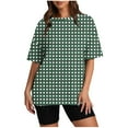 thumbnail image 1 of Birdeem Blouses pour Femmes Mode Imprimée T-Shirt Ample à Manches Courtes Chandail Tops, 1 of 12