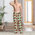thumbnail image 6 of Lsque Red Ladybugs And Leaf Print Men's Pajama Pants, Lounge Pant - Comfortable Home Wear,Elastic Waistband, Stylish Design-Medium, 6 of 9
