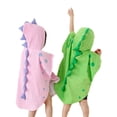 thumbnail image 1 of Albornoz para niños Toalla de baño con forma de dinosaurio de múltiples ángulos Estilo tridimensional Capa de secado Toalla de baño Toalla de baño, 1 of 3