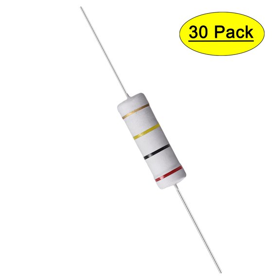 Uxcell 200K Ohm 5W ±5% Tolerance Axile Lead Metal Oxide Film Resistor 30 Count