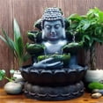 thumbnail image 4 of Estatua creativa de Buda hecha de resina, artesanía, paisaje acuático, adornos de agua que fluye, 4 of 4