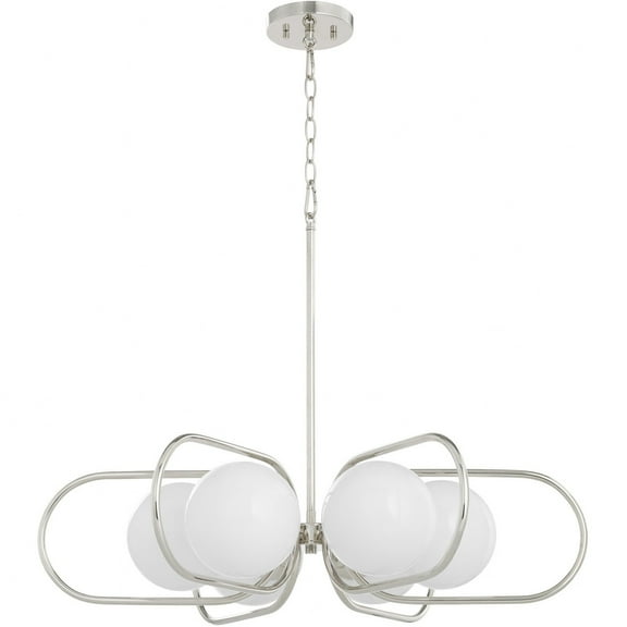 Quorum Lighting - Belmont - 6 Light Chandelier In Mid-Century Modern Style-7.5