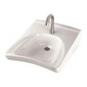 TOTO #LT308#01- Wheelchair Users Lavatory - Cotton White - Single Faucet Hole, Cotton White