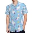 thumbnail image 4 of High Quality Hawaiian Shirts for Men Short Sleeve Aloha Beach Shirt Floral Summer Casual Button Down Shirts Blouses YQ93EL, 4 of 7