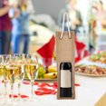 thumbnail image 5 of Beige 2Pack Jute Rectangular Wine Bottle Bag For Gifting Occasions And Carrying Wine Bottles, 5 of 5