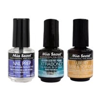 Mia Secret - Nail Prep, Xtrabond, Luxury Base & Top Gel (0.25 oz. each) - Combo
