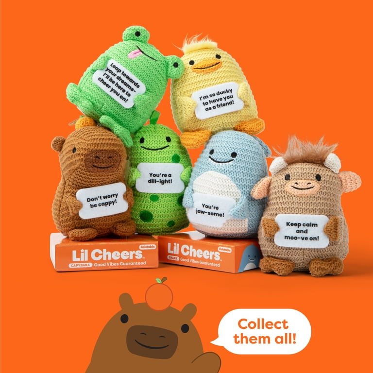 Lil Cheers Capybara by Relatable, Uplifting Plush Toy with