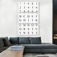 thumbnail image 2 of ARTCANVAS Modern Black White Gray Serif Vertical Rectangle Full Alphabet Canvas Art Print - Size: 60" x 40" (1.50" Deep) (3-Piece), 2 of 9