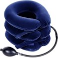 thumbnail image 1 of Dispositif de Traction Cervicale S pour Soulagement Instantané de la Douleur Cervicale - Étireur de Cou Gonflable et Réglable, Support de Cou, Meilleur Oreiller de Traction Cervicale pour la Décompression du Cou à Domicile (Bleu, 1 of 9