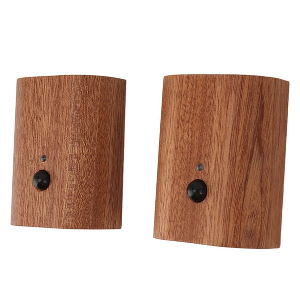 Luz LED De Pared Arriba Y Abajo, Luz Nocturna Con Sensor De Movimiento De Madera Enlace Inteligente Modo De Detección Dual Cálido Magnético 2 Piezas Para El Hogar