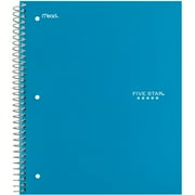 Five Star® Spiral Notebook Plus Study App, 5 Subject, Wide Ruled, 8 x 10 1/2, Sky Blue