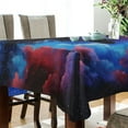 thumbnail image 4 of 54x54 Inch Tablecloth Polyester Square Tablecloth for Home Kitchen Dinner Decor Wolf Face and Moon, 4 of 9