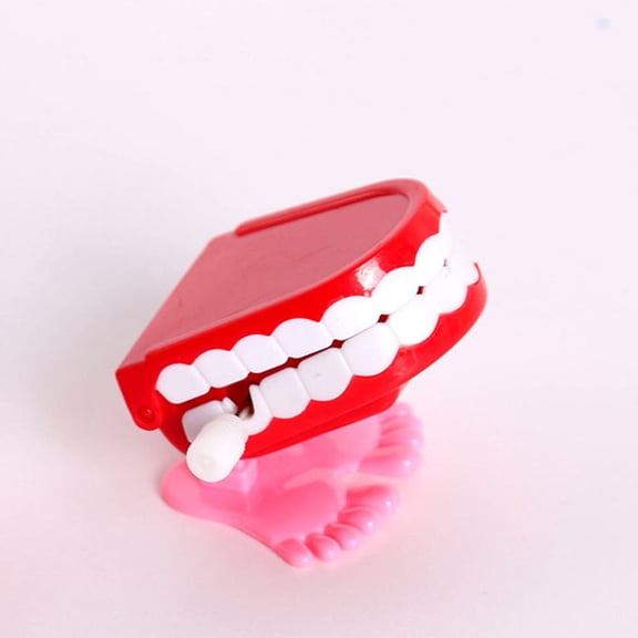 Toyvian Wind-Up Mechanism Teeth Shape Toys Purple 8Pcs