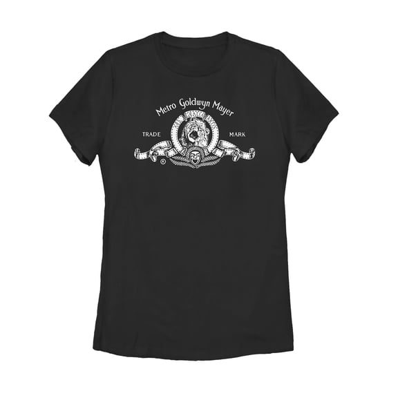Women's MGM Studios Metrowyn Mayer Lion Logo  Graphic Tee Black Medium