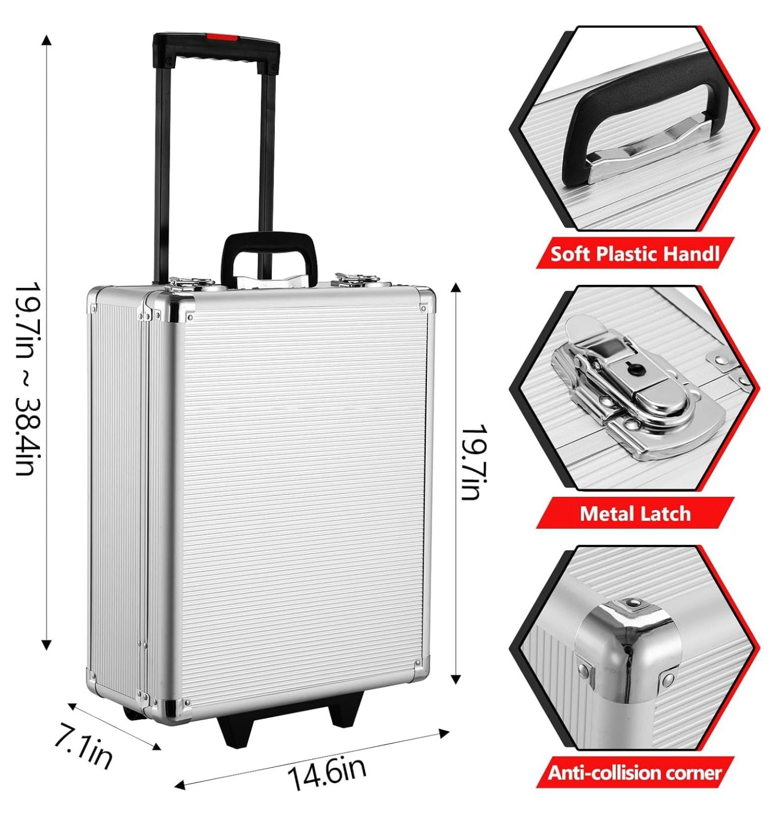 799pcs Mechanic Tool Set with Aluminum Trolley Case,Home Repair Tool kit,Complete Tool Box Set for Home,Automotive,Dorm,Garage