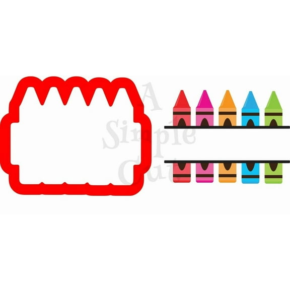 Crayon Plaque Cookie Cutter