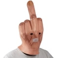 thumbnail image 3 of Halloween Mask, Creepy Fingers Mask Novelty Middle Finger Party Mask Halloween Costume Latex Mask Latex Full Head, Despise The Middle Finger Mask Hall, 3 of 5