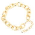 thumbnail image 4 of Collar de metal dorado corto estilo punk con extensores desmontables, accesorios de cadena para hacer joyas y decoración., 4 of 14