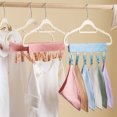 thumbnail image 7 of OIUR Folding Clothes Hanger Clips Towel Drying Rack Strong Load-bearing Fastener Tape Design Sock Underwear Hanger with 6 Clips, 7 of 7