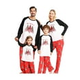 thumbnail image 2 of TSEXIEFOOFU Family Matching Pajamas Christmas Tree Letters Print Raglan Long Sleeve Tops and Casual Pants Sleepwear, 2 of 9