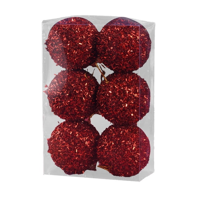 Juego de 6 bolas decorativas navideñas de espuma de colores para decorar escenas, bolas colgantes para árbol de Navidad y ambientes festivos.