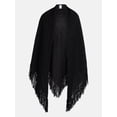 thumbnail image 4 of Scenario Women's Fringe Shawl, Black Soot, 4 of 4