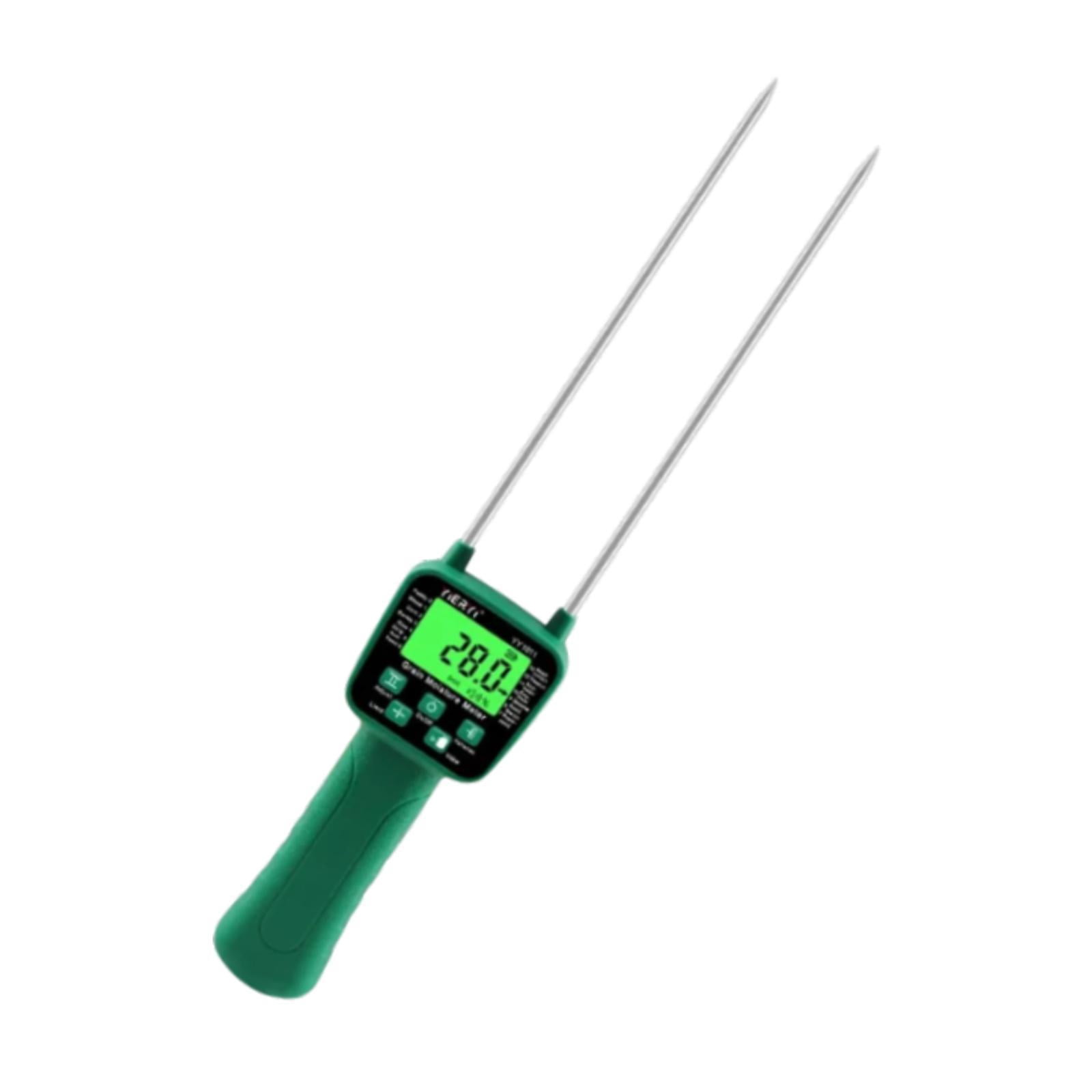 funtasica Grain Humidity Tester Compact Double Tester Hay Moisture Tester Hygrometer Tester for Paddy Rice