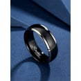 thumbnail image 3 of MABELLA 8MM Black Elegant Titanium Ring Band Gifts for Men Sizes 9 to 13, 3 of 4