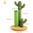 thumbnail image 5 of Cat Scratching Post Cactus Cat Scratcher Featuring with 3 Scratching Poles and Interactive Dangling Ball -Large 27 Inches, 5 of 13