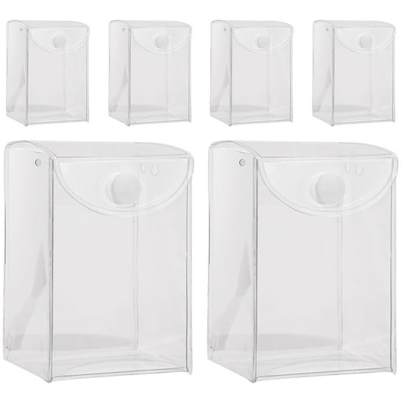 SEWOART 6Pcs Transparent Exhibition Collection Box for Model Display and Safe Storage